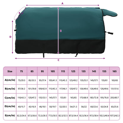Horse Blanket Dark Green and Black 155 cm Polyester