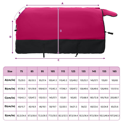Horse Blanket Pink and Black 145 cm Polyester
