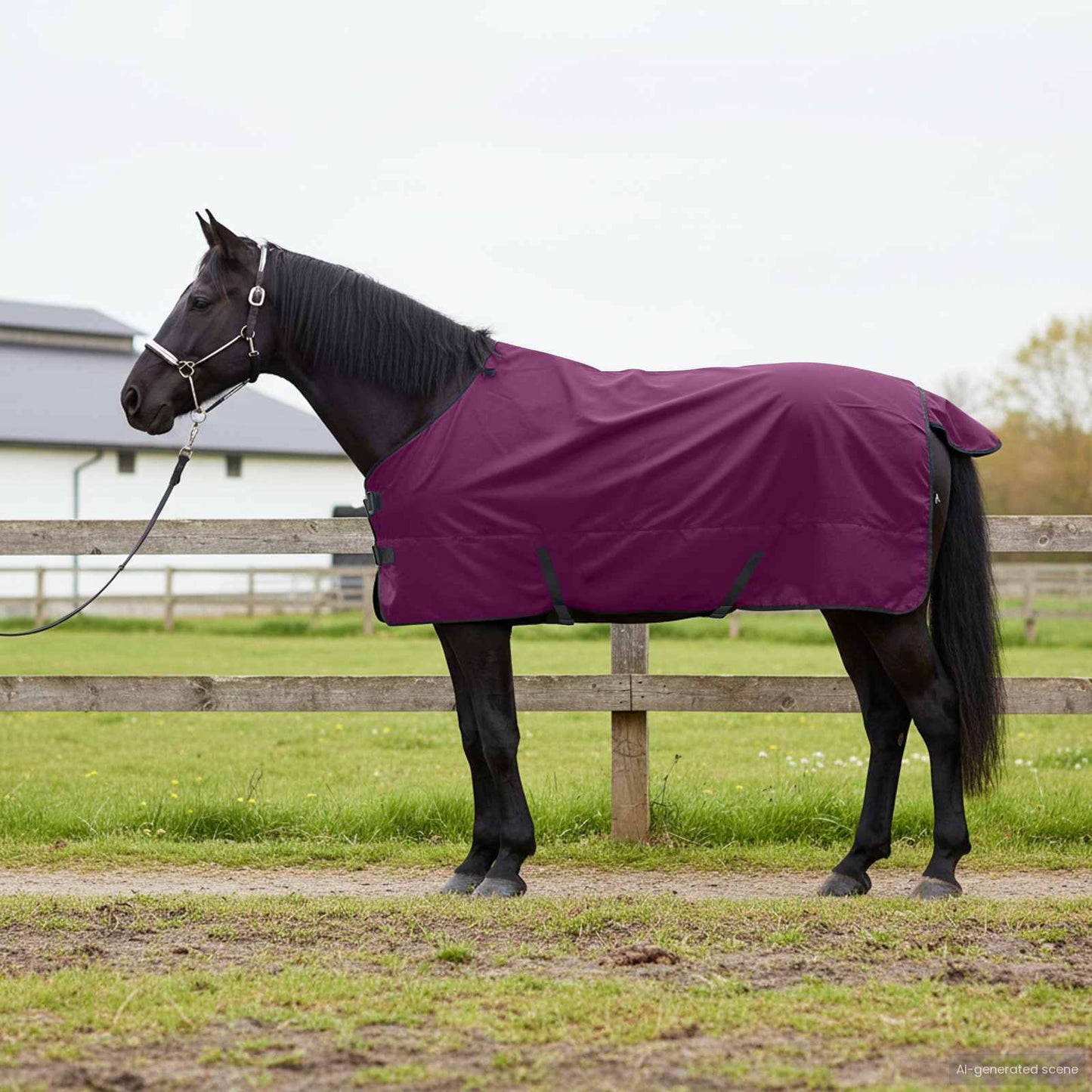 Horse Blanket Full Purple 125 cm Polyester