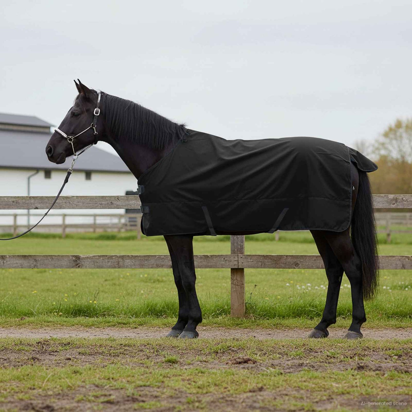Horse Blanket Full Black 135 cm Polyester
