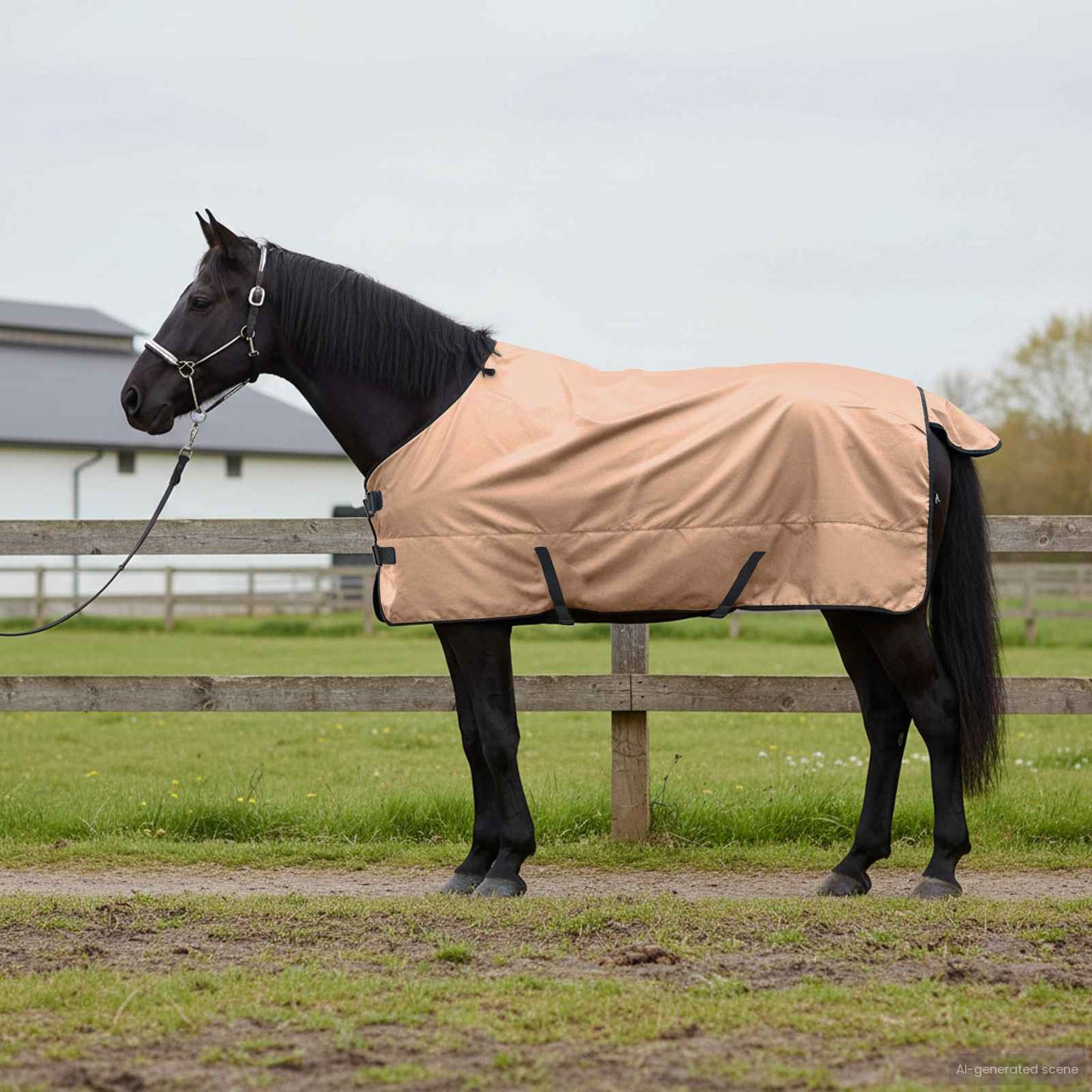 Horse Blanket Cappuccino 125 cm Polyester