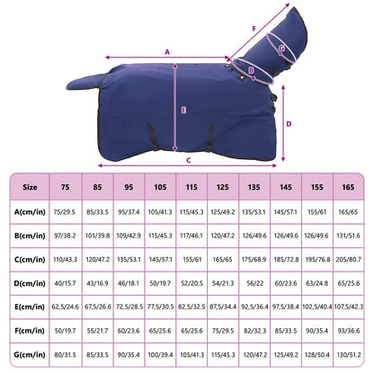 Horse Blanket Full Navy Blue 155 cm Polyester