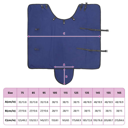 Horse Blanket Full Navy Blue 165 cm Polyester