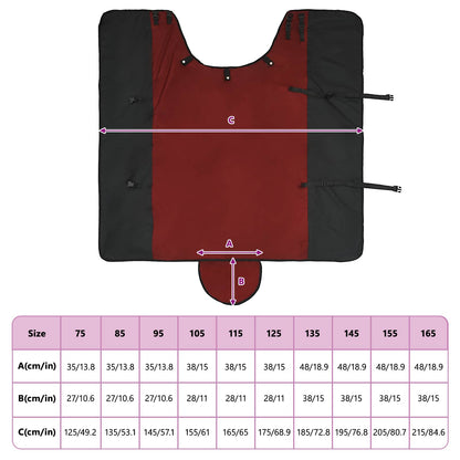 Horse Blanket Bordeaux and Black 125 cm Polyester