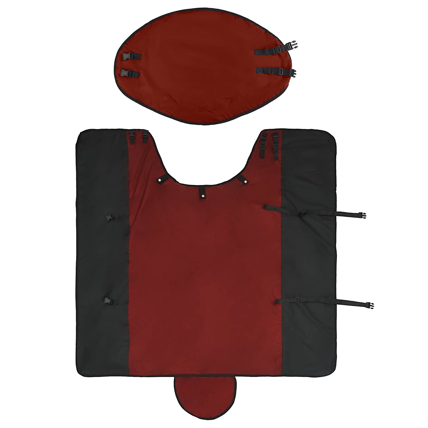 Horse Blanket Bordeaux and Black 125 cm Polyester