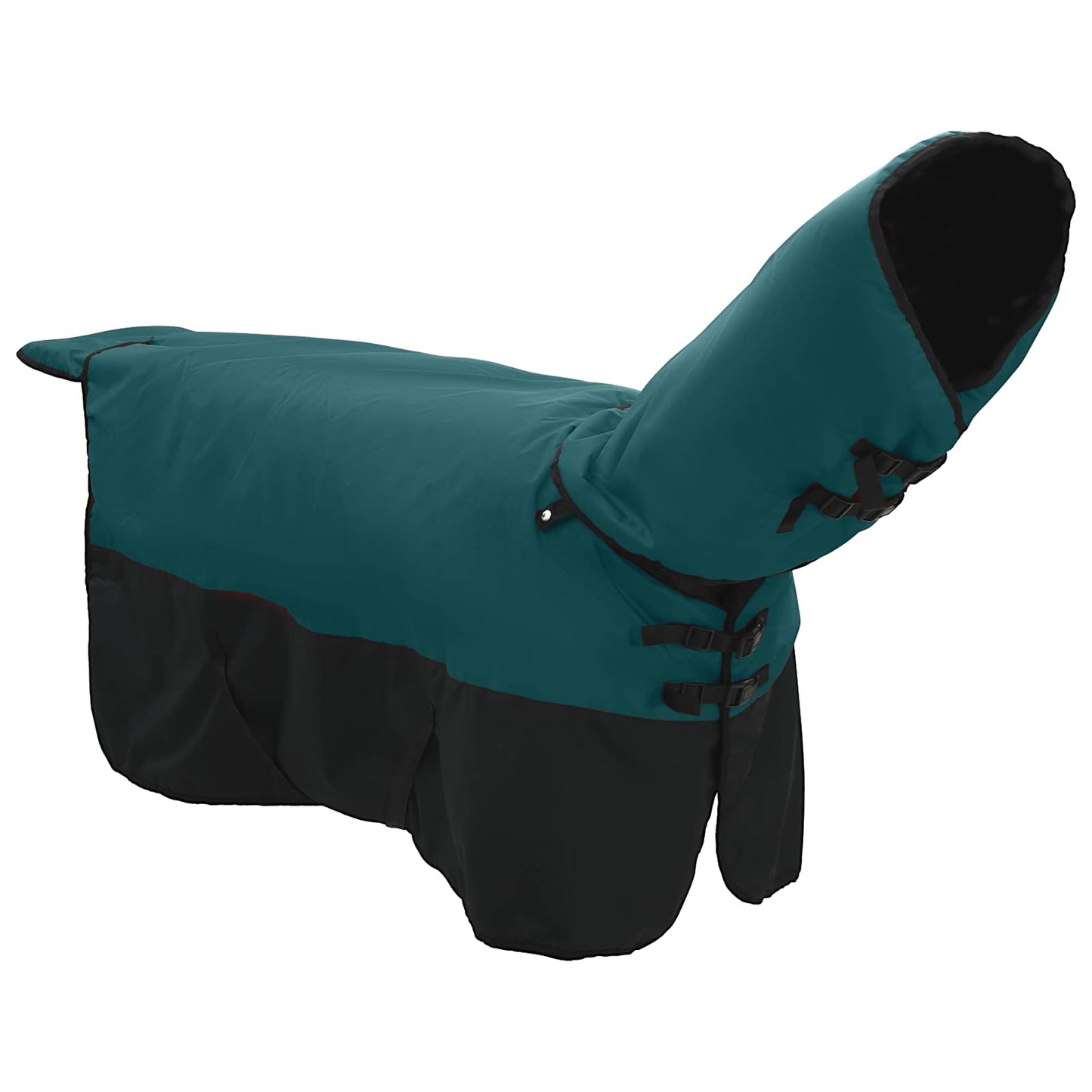Horse Blanket Dark Green and Black 155 cm Polyester