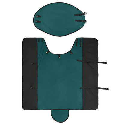 Horse Blanket Dark Green and Black 155 cm Polyester