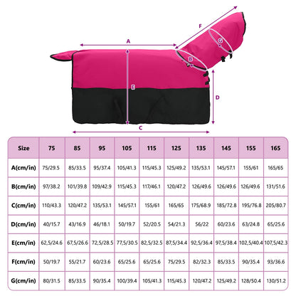 Horse Blanket Pink and Black 155 cm Polyester