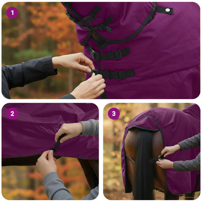 Horse Blanket Full Purple 125 cm Polyester