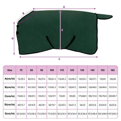 Horse Blanket Full Dark Green 75 cm Polyester Fleece