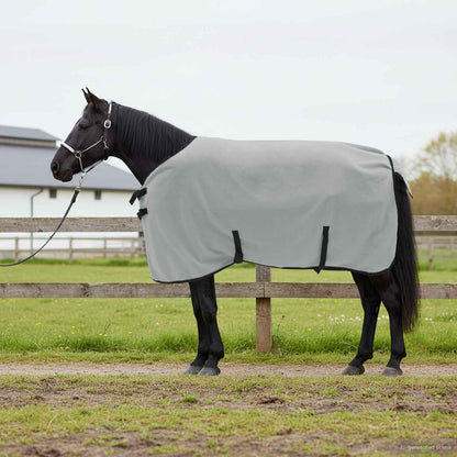 Horse Blanket Full Light Grey and Pink 75 cm Polyester Fleece
