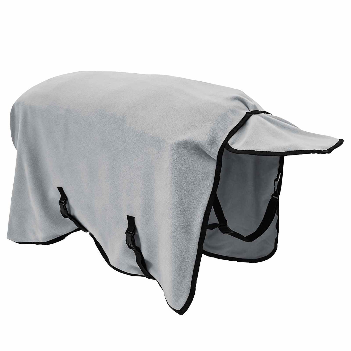 Horse Blanket Full Light Grey and Pink 85 cm Polyester Fleece