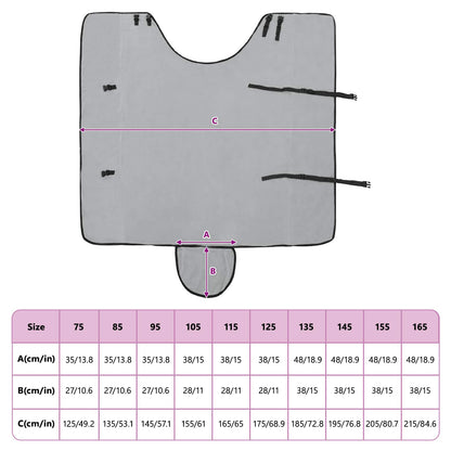 Horse Blanket Full Light Grey and Pink 135 cm Polyester Fleece