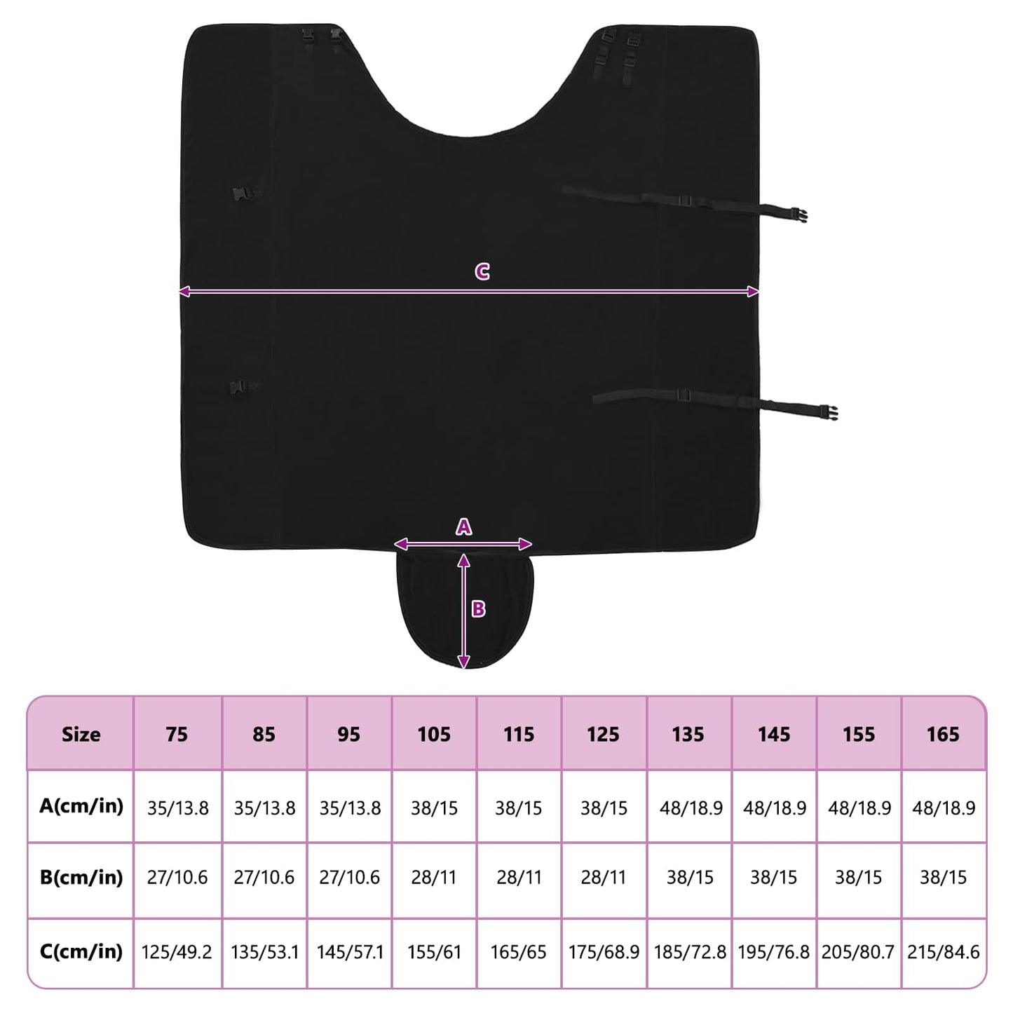 Horse Blanket Black 125 cm Polyester Fleece