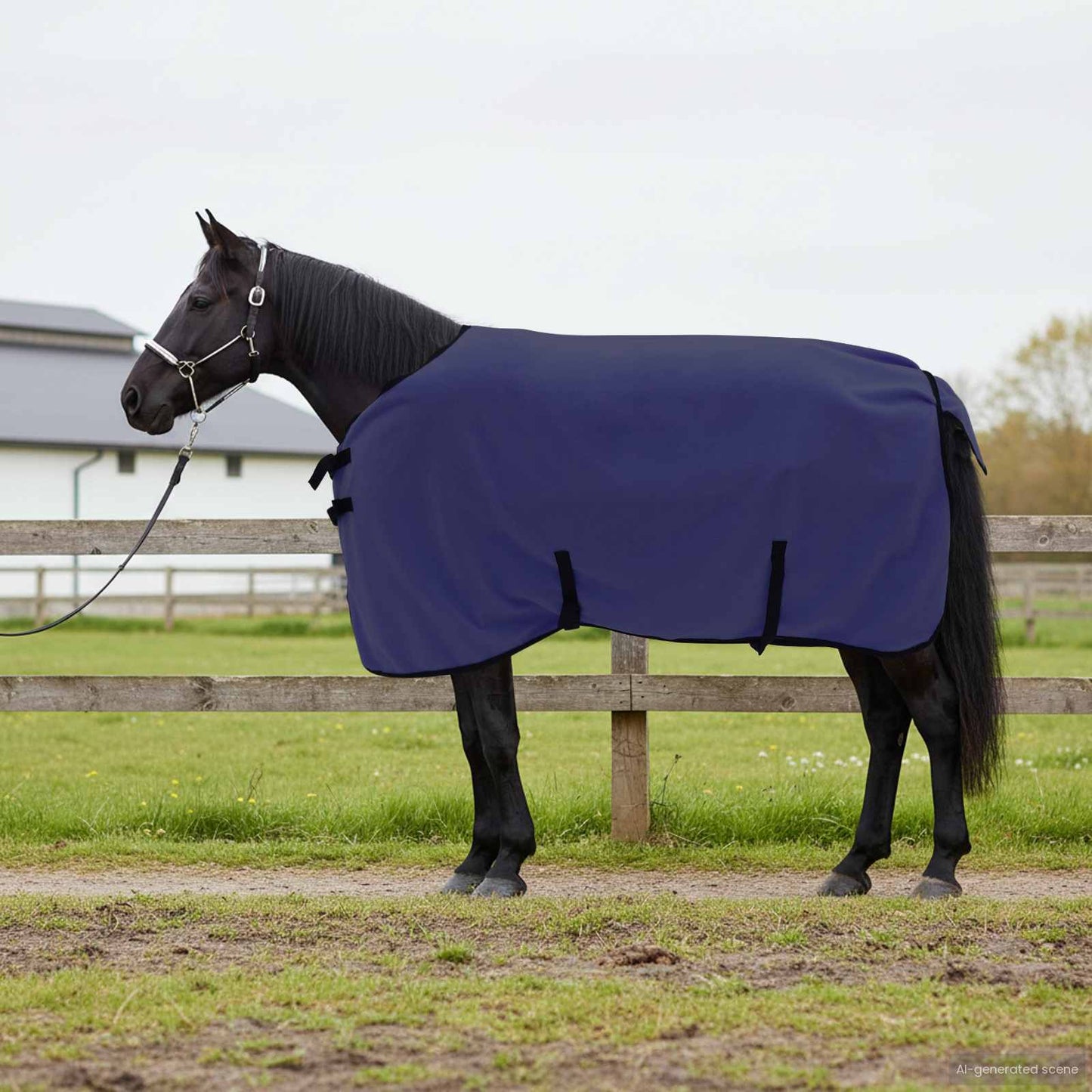 Horse Blanket Navy Blue 85 cm Polyester Fleece