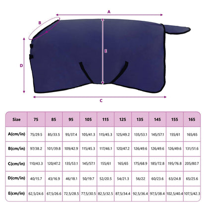 Horse Blanket Navy Blue 85 cm Polyester Fleece
