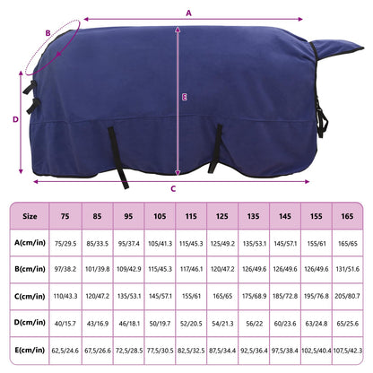 Horse Blanket Navy Blue 135 cm Polyester Fleece
