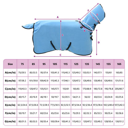 Horse Blanket Full Aqua 105 cm Polyester Fleece