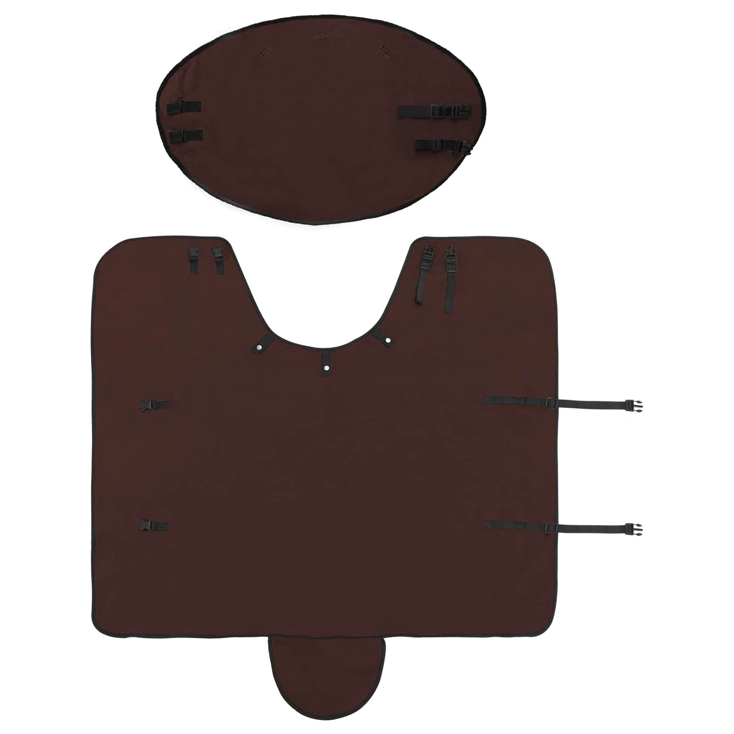 Horse Blanket Full Dark Brown 95 cm Polyester Fleece
