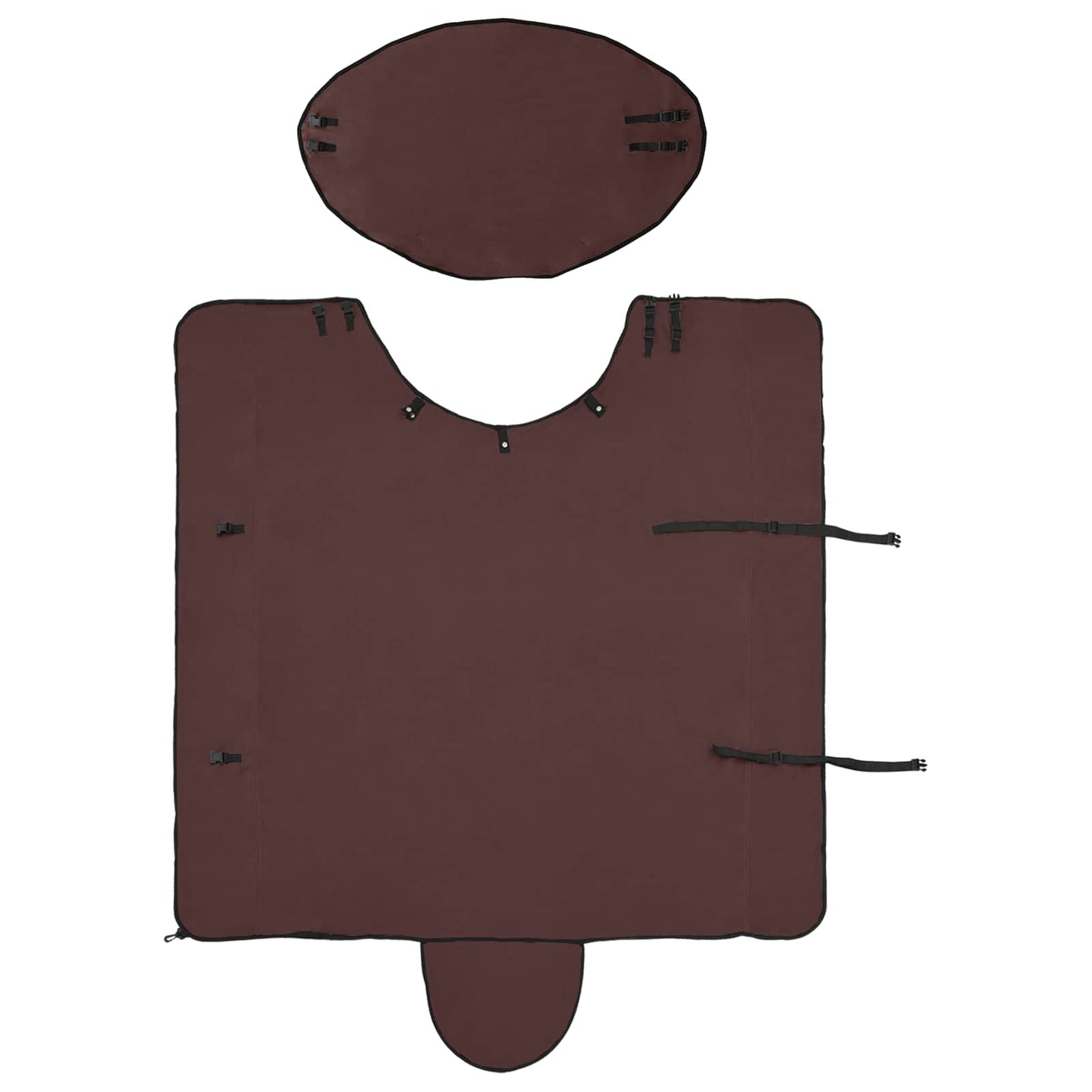 Horse Blanket Full Dark Brown 145 cm Polyester Fleece