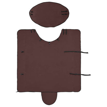 Horse Blanket Full Dark Brown 165 cm Polyester Fleece