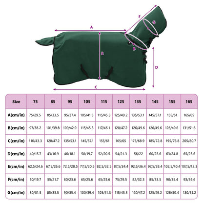 Horse Blanket Full Dark Green 115 cm Polyester Fleece
