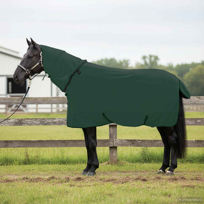 Horse Blanket Full Dark Green 165 cm Polyester Fleece