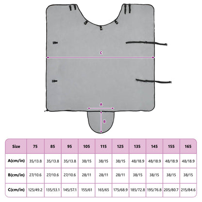 Horse Blanket Full Light Grey and Pink 75 cm Polyester Fleece
