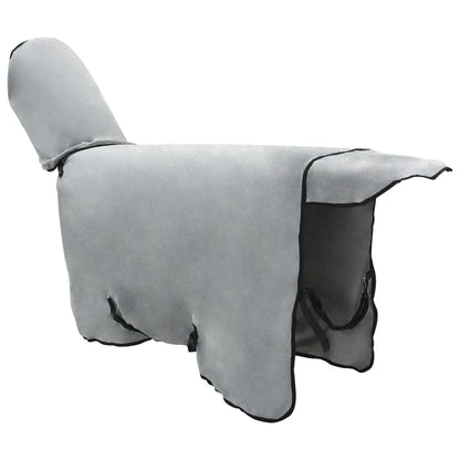Horse Blanket Full Light Grey and Pink 95 cm Polyester Fleece