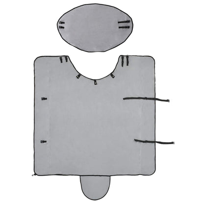 Horse Blanket Full Light Grey and Pink 155 cm Polyester Fleece