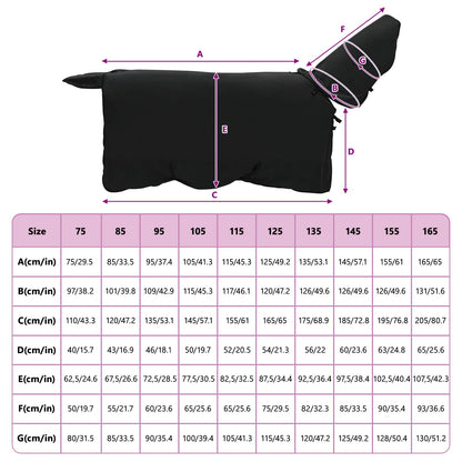 Horse Blanket Black 85 cm Polyester Fleece