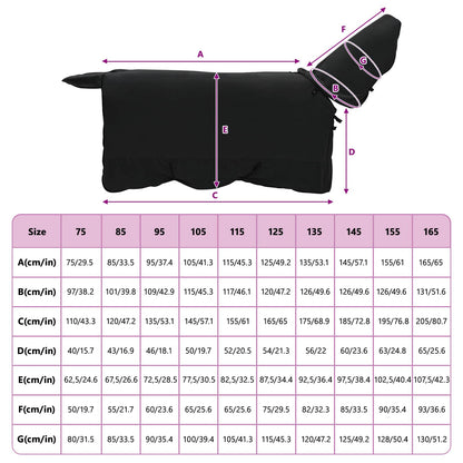 Horse Blanket Black 155 cm Polyester Fleece