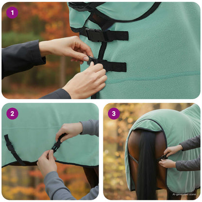 Horse Blanket Special Green 135 cm Polyester Fleece