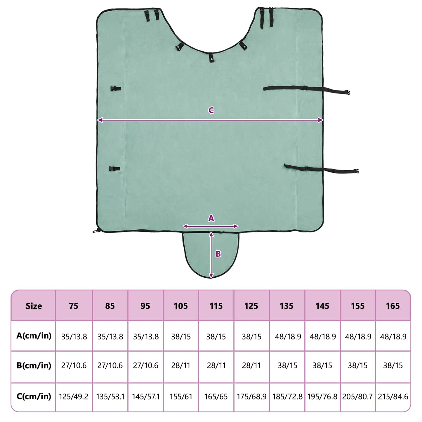 Horse Blanket Special Green 155 cm Polyester Fleece