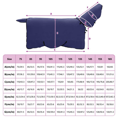 Horse Blanket Navy Blue 165 cm Polyester Fleece