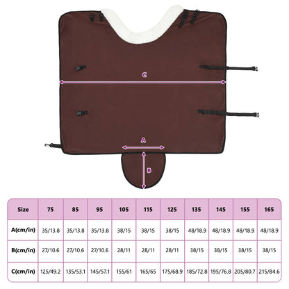 Horse Blanket Full Dark Brown 85 cm Polar fleece