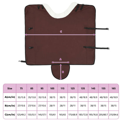 Horse Blanket Full Dark Brown 165 cm Polar fleece