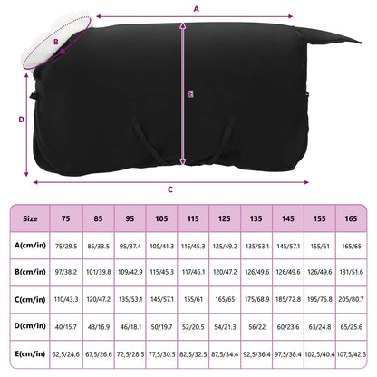Horse Blanket Black 105 cm Polar fleece