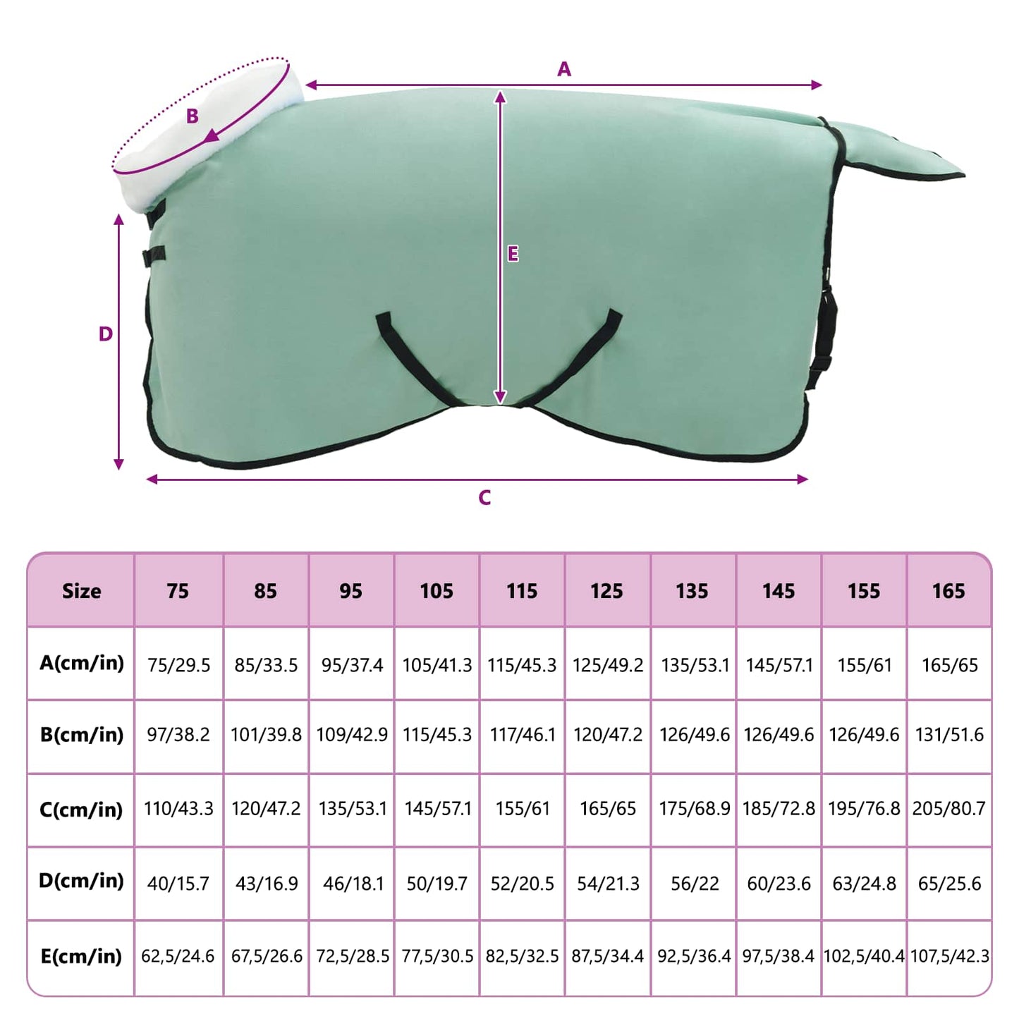 Horse Blanket Special Green 95 cm Polar fleece