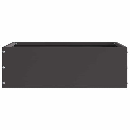 Lawn Edging 6 pcs Black 40 x 40 x 13 cm Steel