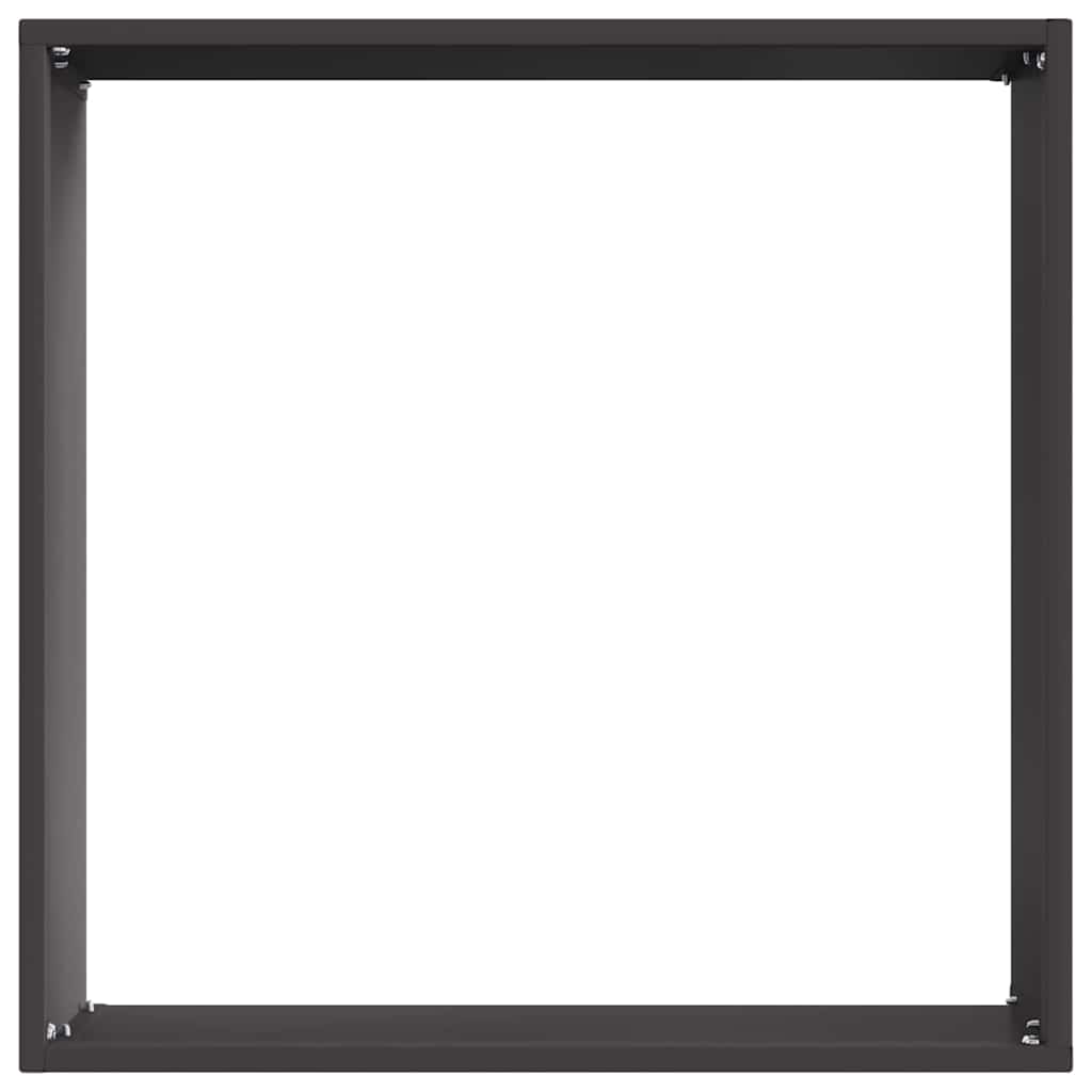 Lawn Edging 6 pcs Black 40 x 40 x 13 cm Steel