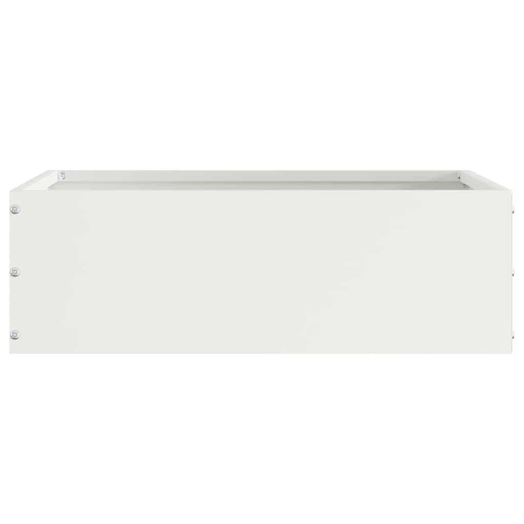 Lawn Edging 6 pcs White 40 x 40 x 13 cm Steel