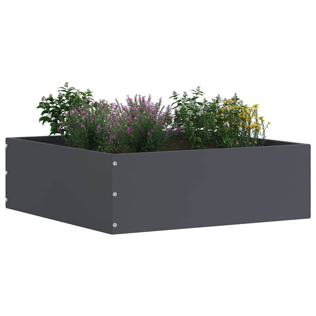 Lawn Edging 6 pcs Anthracite 40 x 40 x 13 cm Steel