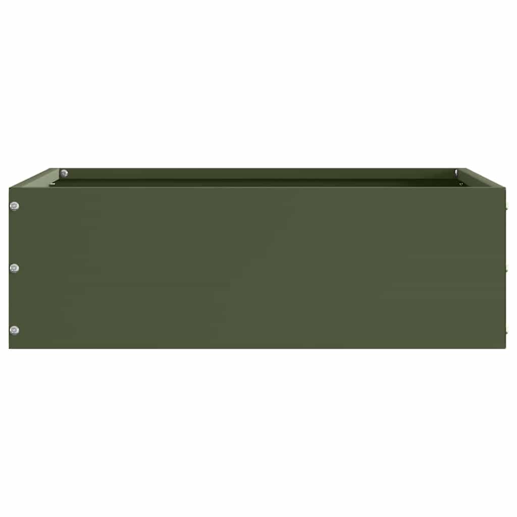 Lawn Edging 6 pcs Olive Green 40 x 40 x 13 cm Steel