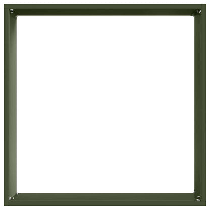 Lawn Edging 6 pcs Olive Green 40 x 40 x 13 cm Steel