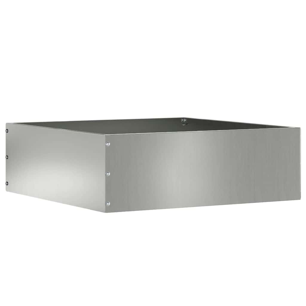 Lawn Edging 6 pcs Silver 40 x 40 x 13 cm Galvanised Steel