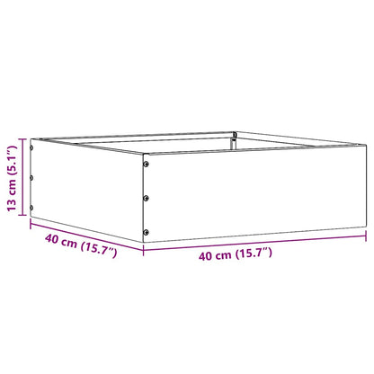 Lawn Edging 6 pcs Silver 40 x 40 x 13 cm Galvanised Steel