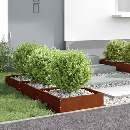 Lawn Edging Rusty 40 x 40 x 13 cm Weathering Steel