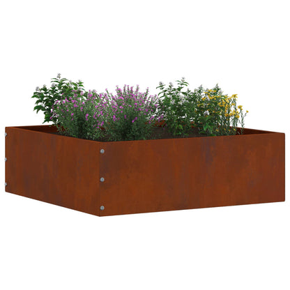 Lawn Edging 6 pcs Rusty 40 x 40 x 13 cm Weathering Steel