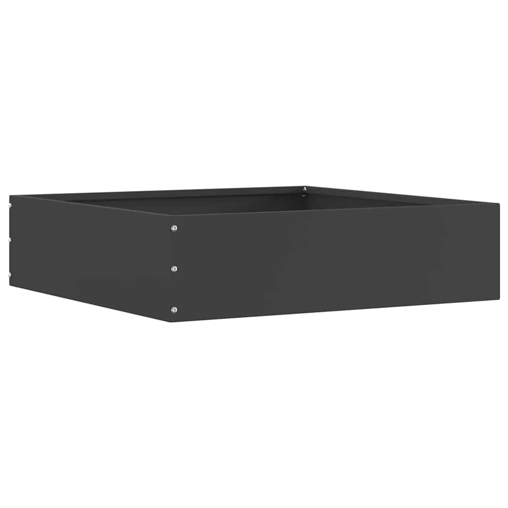 Lawn Edging 6 pcs Black 50 x 50 x 13 cm Steel